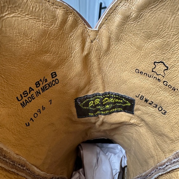 **SOLD**Vintage J.B. Dillon Genuine Goat Leather Western Cowboy Boots - Picture 9 of 9